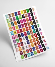 Planche étiquettes produits e-liquide